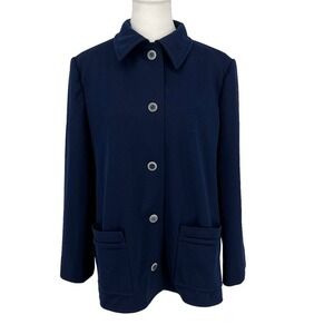 Vintage Blazer Bleyle for Hooper Navy Blue Jacket Polyester Size 18/Large